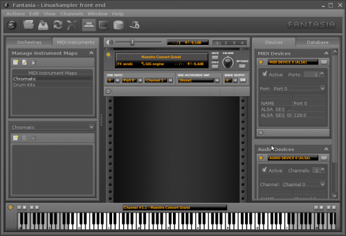 LinuxSampler avec client Fantasia