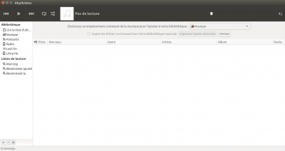 Le lecteur audio Rhythmbox