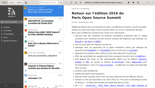 Capture d'écran de Feedreader