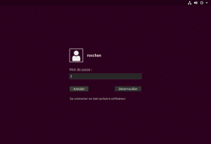 Le déverrouillage d'une session sur Ubuntu