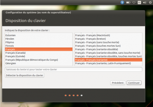 Disposition du clavier