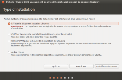 Partitionnez vos disques dur pour Ubuntu