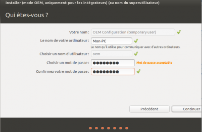 Saisissez vos informations d'identification temporaire