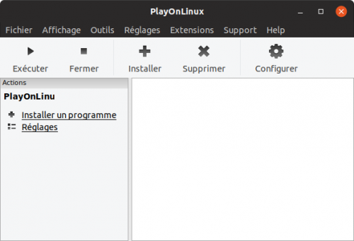 Fenêtre principale sous Ubuntu 18.10