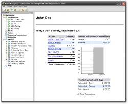 Interface de Money Manager Ex