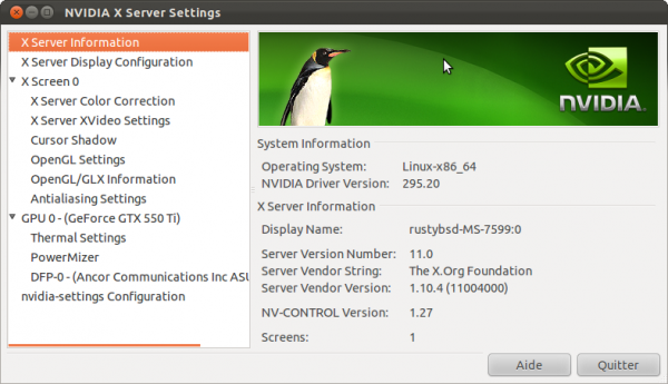 nvidia-settings