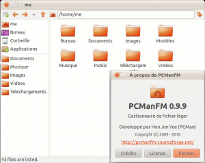 PCManFM sous Natty