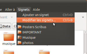 menu Signets de Nautilus 