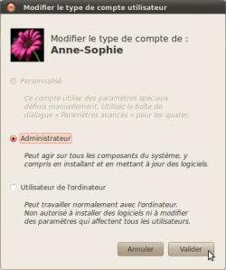 Promouvoir un compte d'utilisateur au rang d'administrateur dans Ubuntu 10.04 LTS