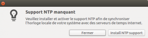 Installation du client NTP