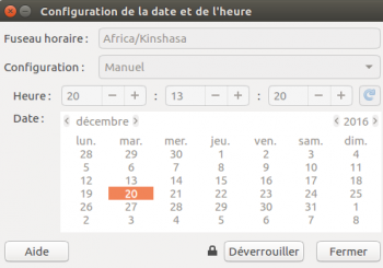 Outil de configuration de la date et de l'heure (time-admin)