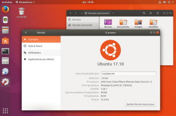 GNOME Shell sur Ubuntu 17.10