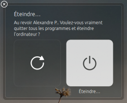 Le dialogue d'extinction de l'ordinateur a été redessiné.