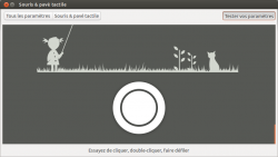 L'interface pour tester ses paramètres de souris et pavé tactile est plus ludique.