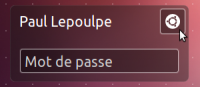 Appuyez sur le bouton en forme de cercle, à la droite du nom de l'utilisateur.