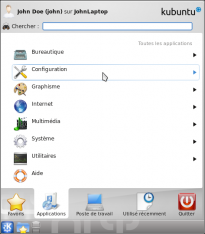Ouvrez "Applications -> Configuration" dans votre menu Kickoff